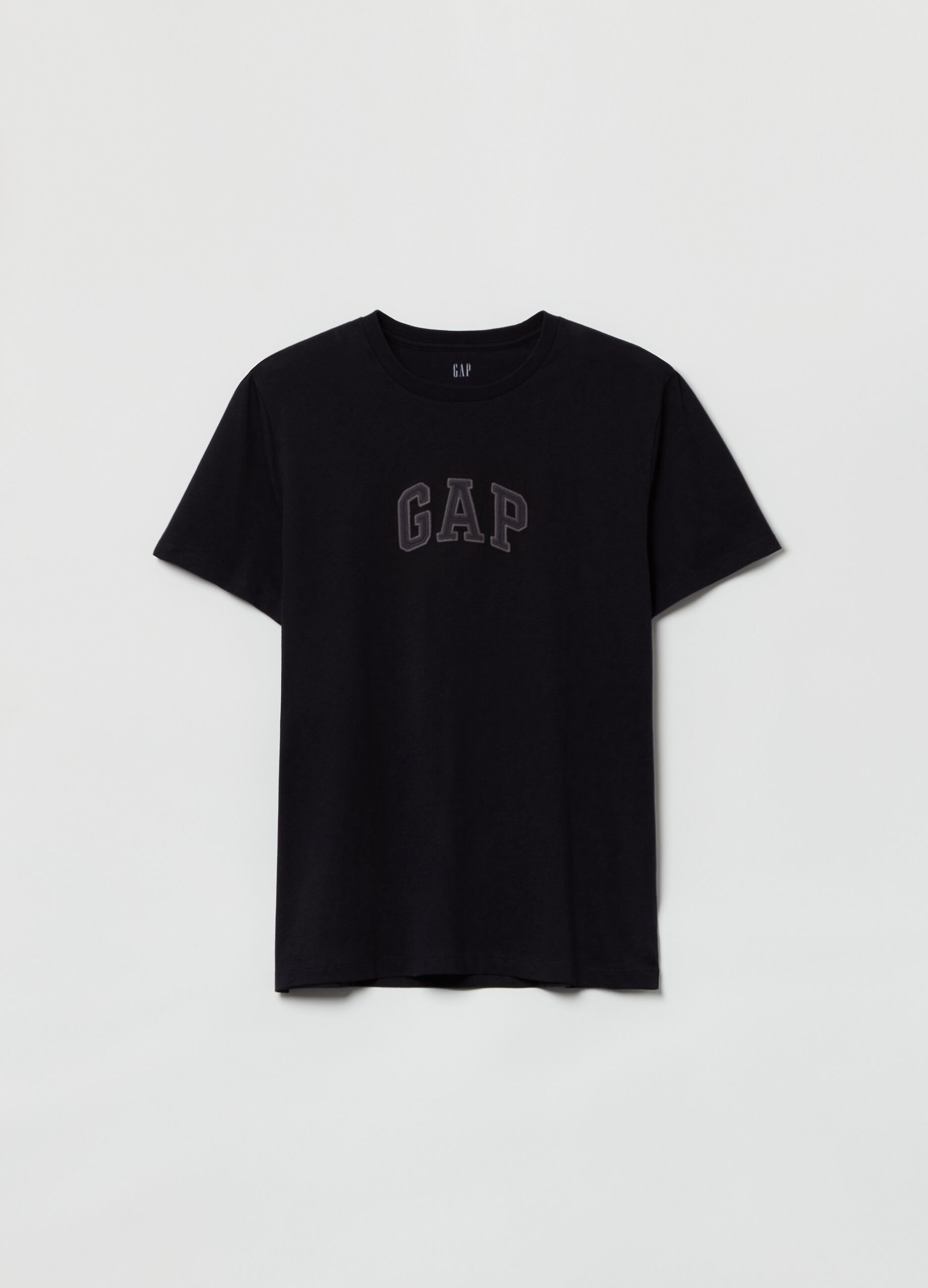 T-shirt in cotone con ricamo logo_1