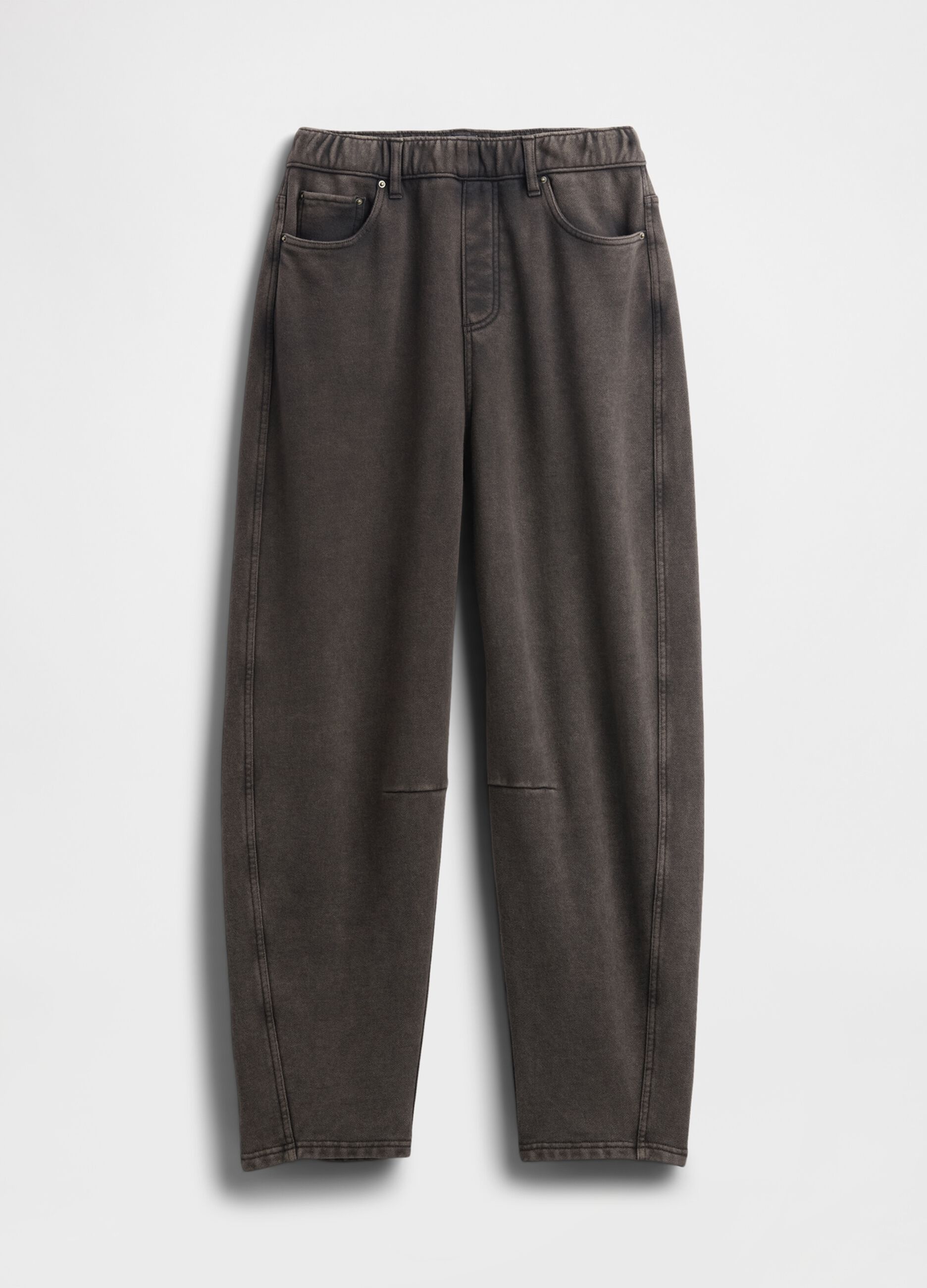 Pantaloni in misto cotone a gamba larga