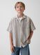Camicia a righe in puro cotone_0