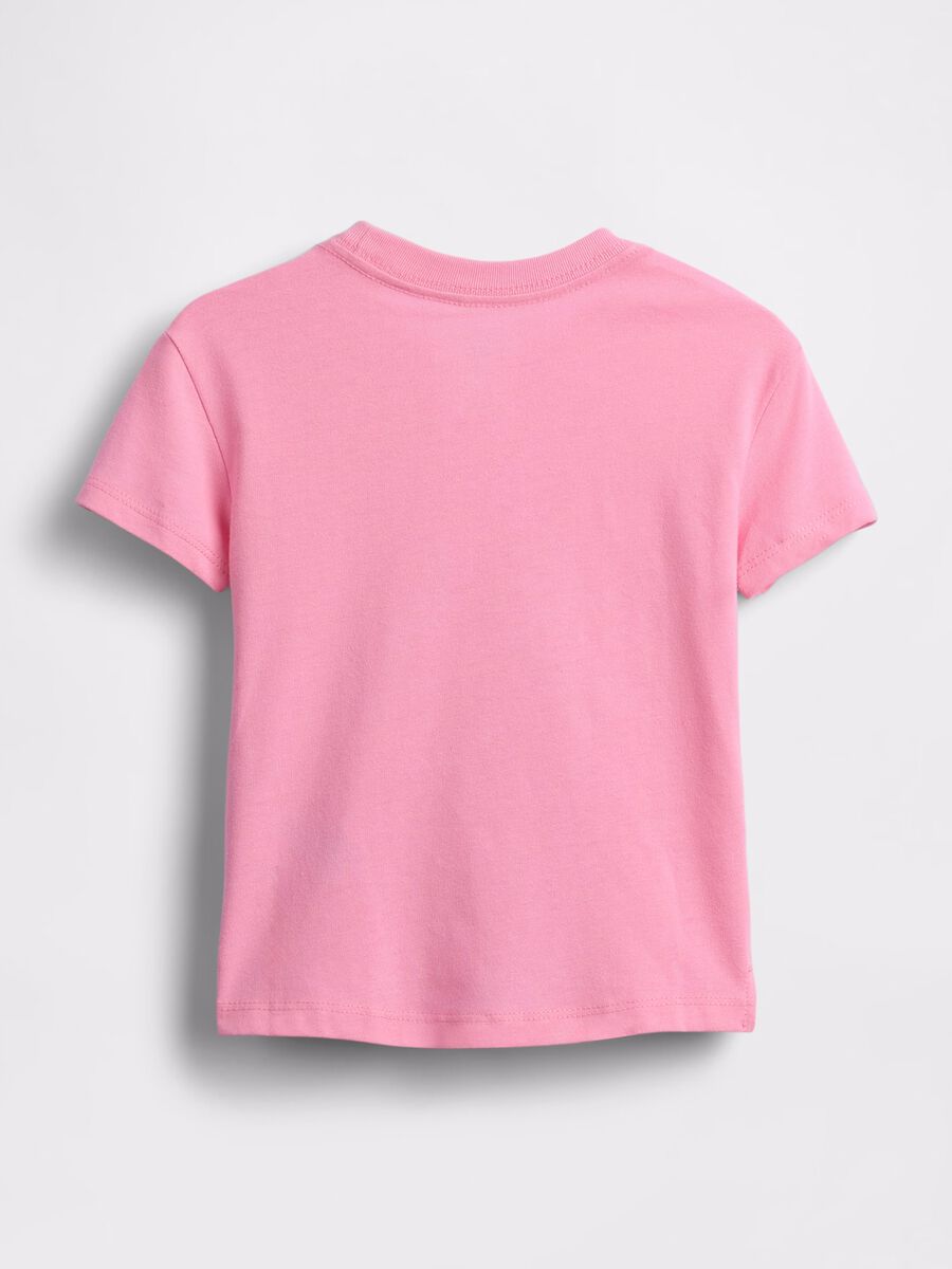 T-shirt rosa con Snoopy e fragola Bimba_1