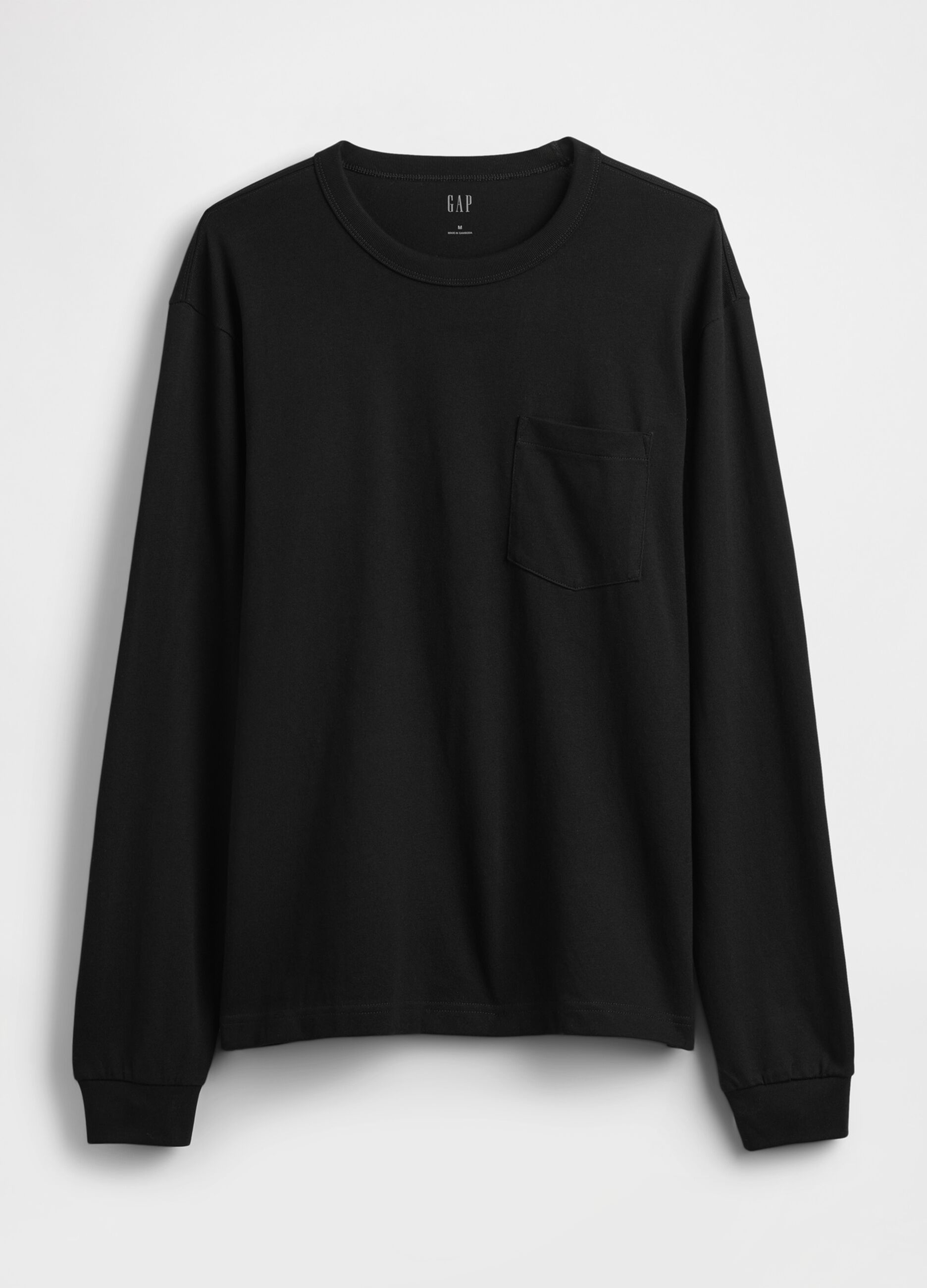 Black Long Sleeve Cotton Top_4
