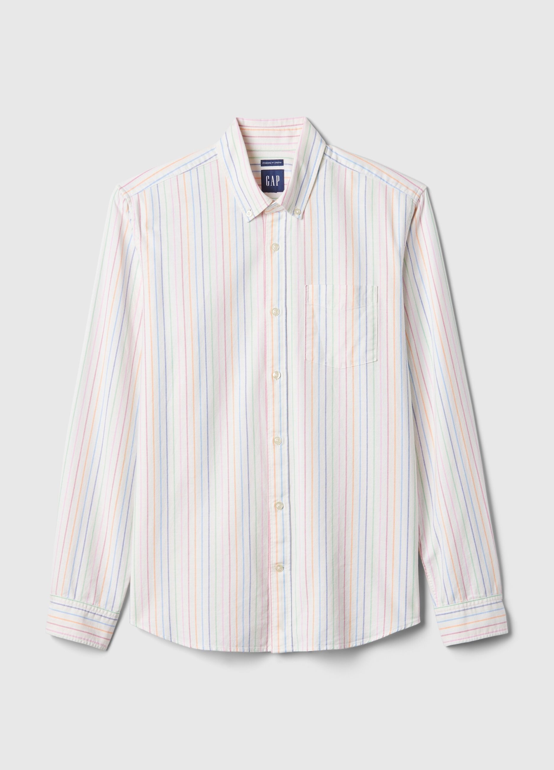 Camicia regular fit in cotone oxford a righe_3