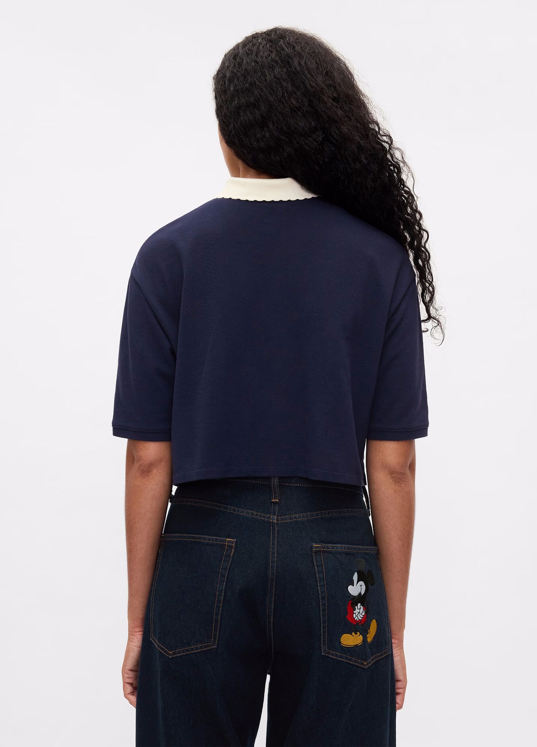 GAP x DISNEY Polo cropped in piquet con Minnie_2