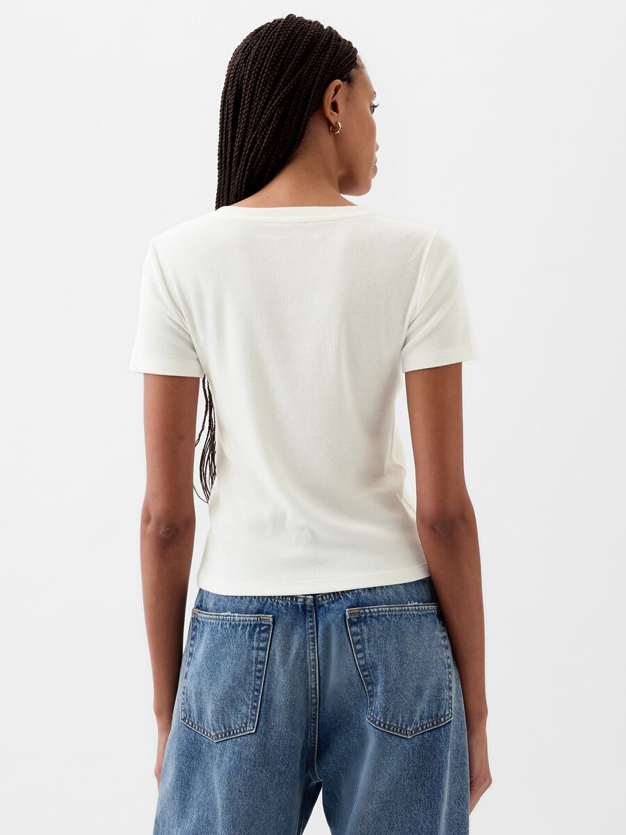 T-shirt in misto lino Donna_2