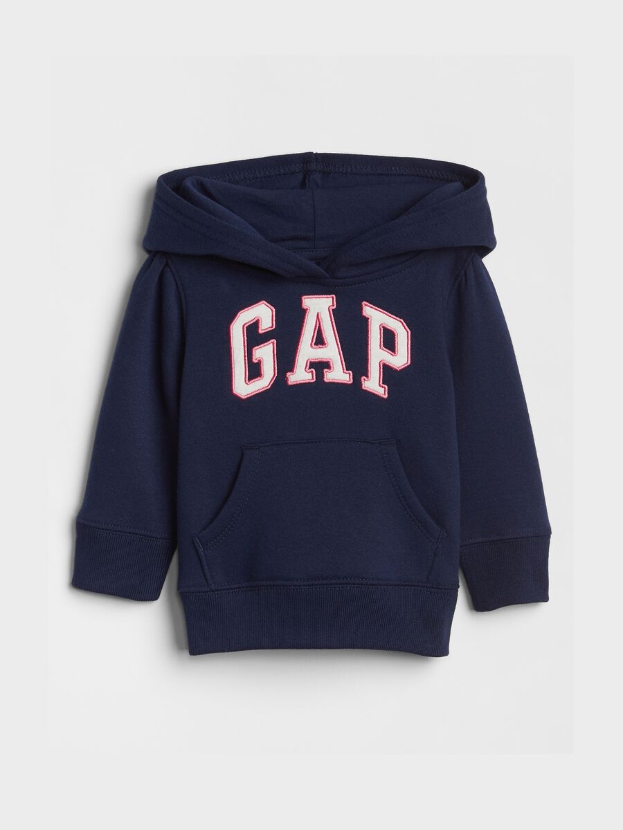 Felpa con cappuccio e patch logo Bimba_0