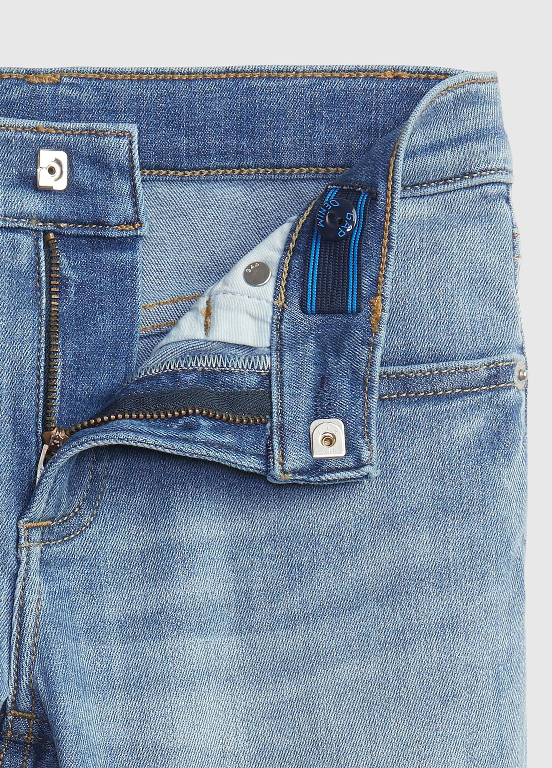 Skinny-fit jeans with fading