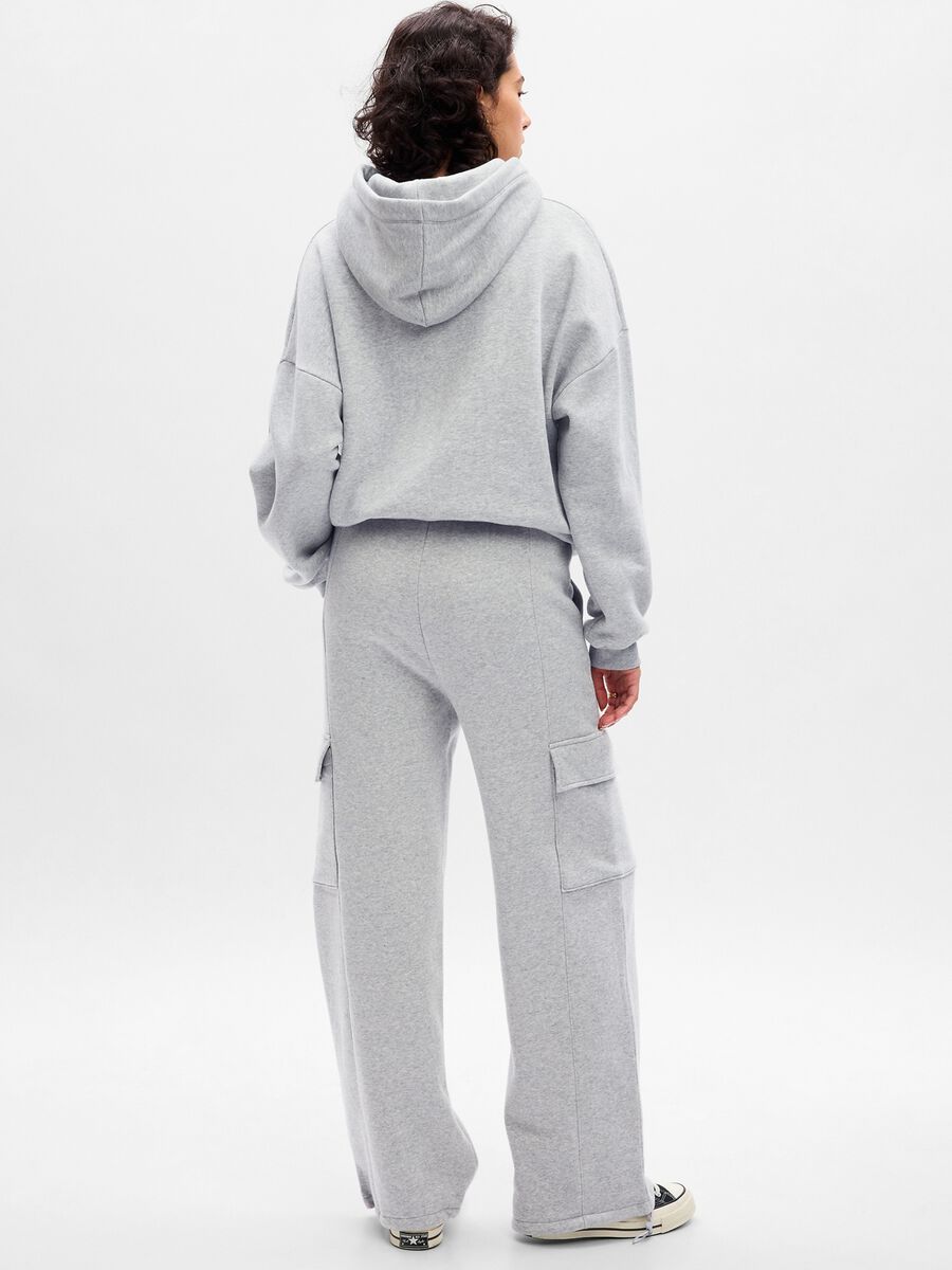 Cargo joggers in fleece with drawstring Woman_1