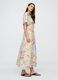 Gap multicoloured floral long dress in viscose and cotton blend_1