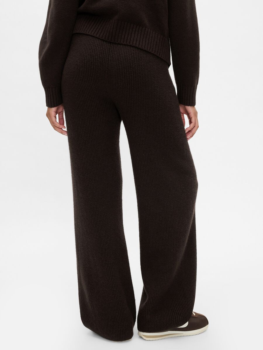 Pantalone a gamba larga a costine Donna_2