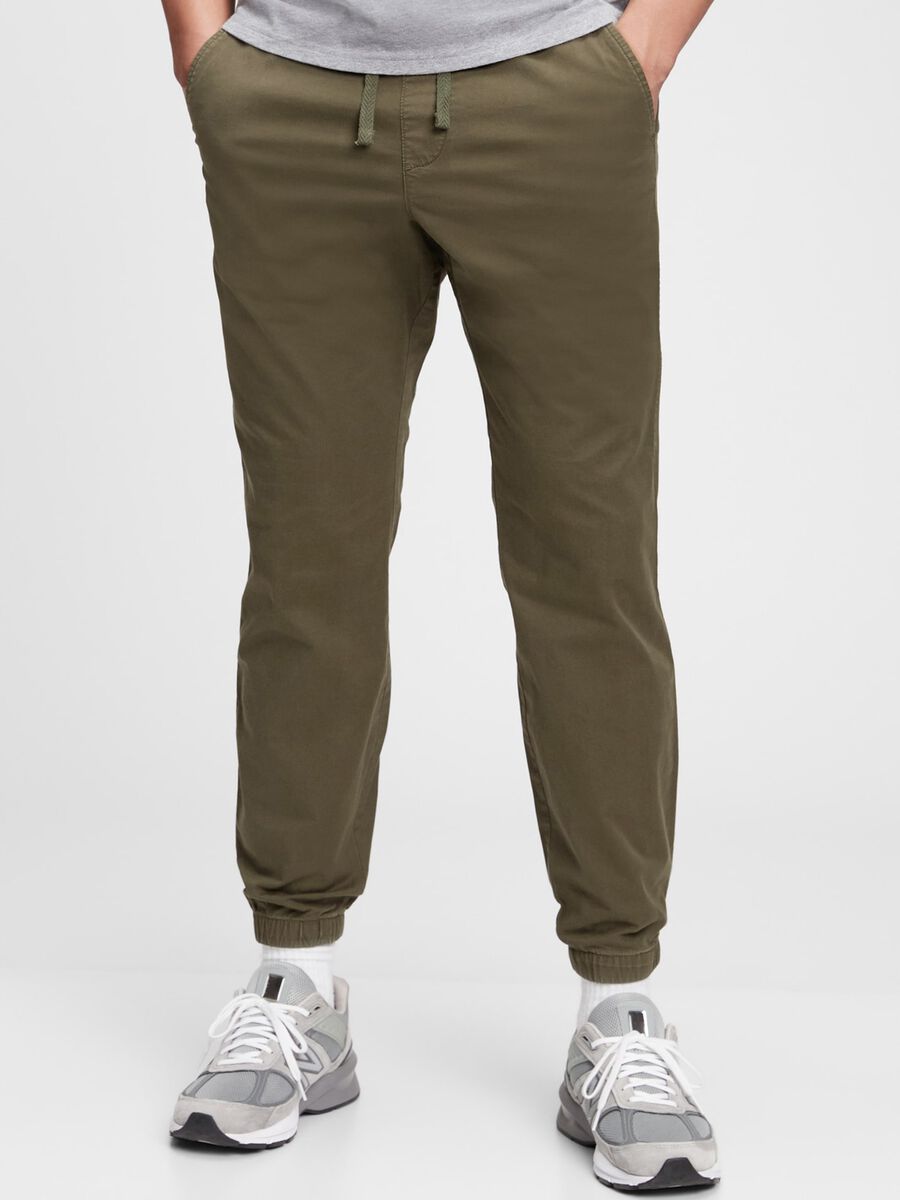 Joggers in tela con coulisse Uomo_0
