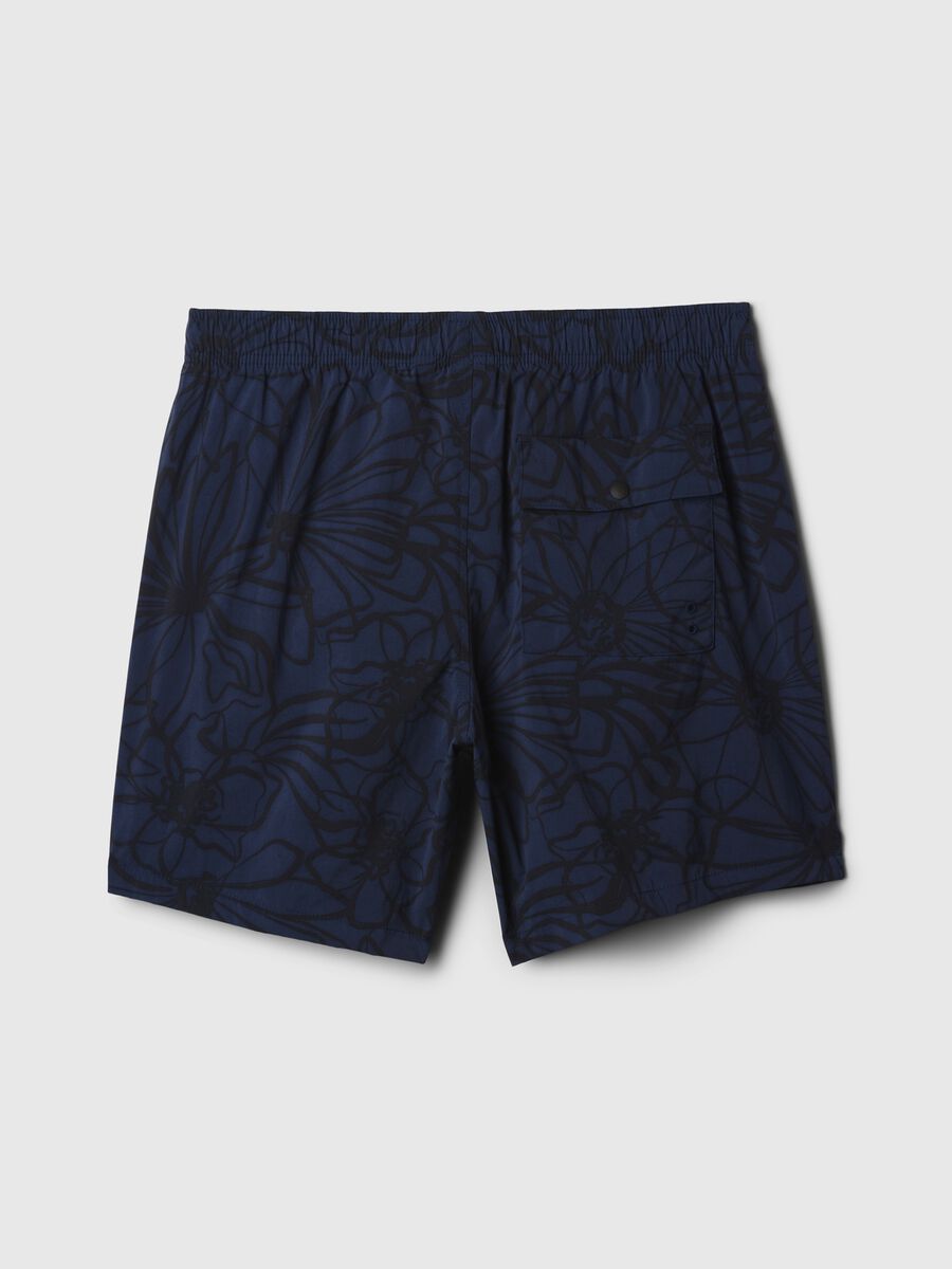 Swimming trunks with pattern and drawstring Man_5