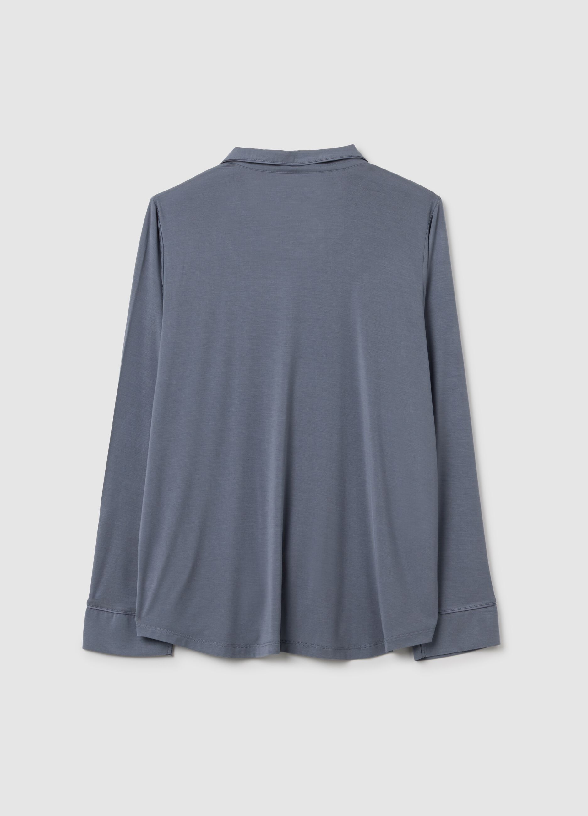 Top pigiama con piping a contrasto