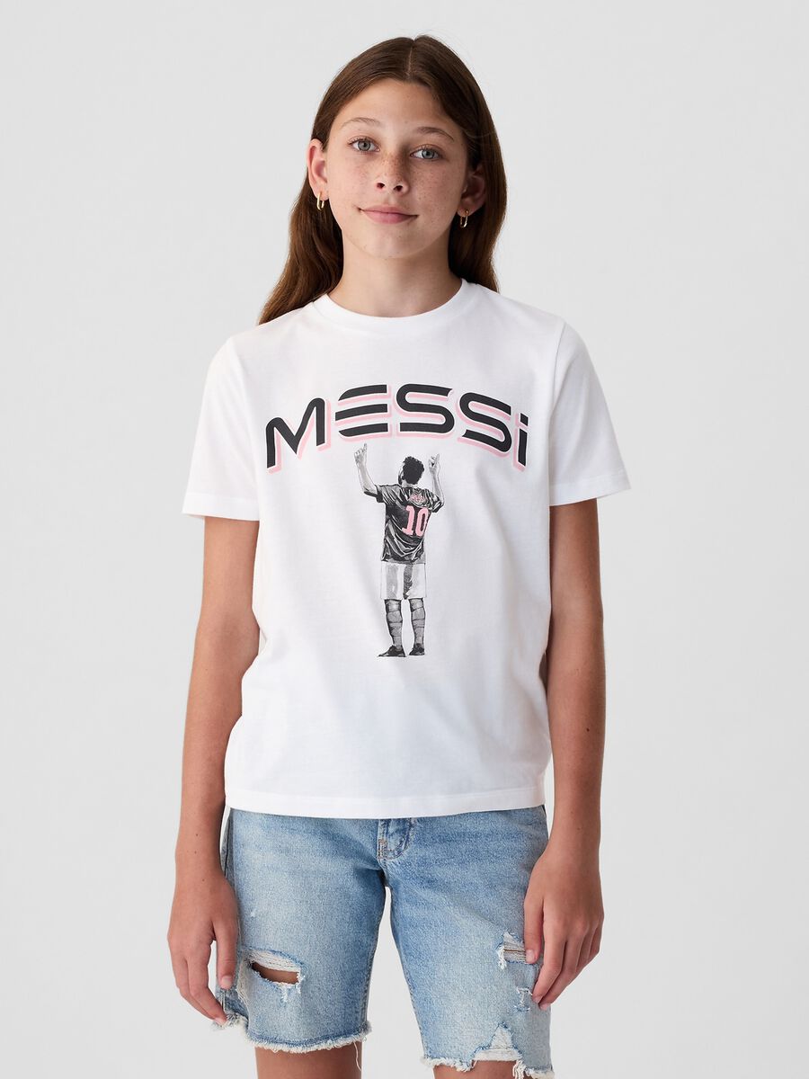 T-shirt in cotone con stampa Messi Unisex_2