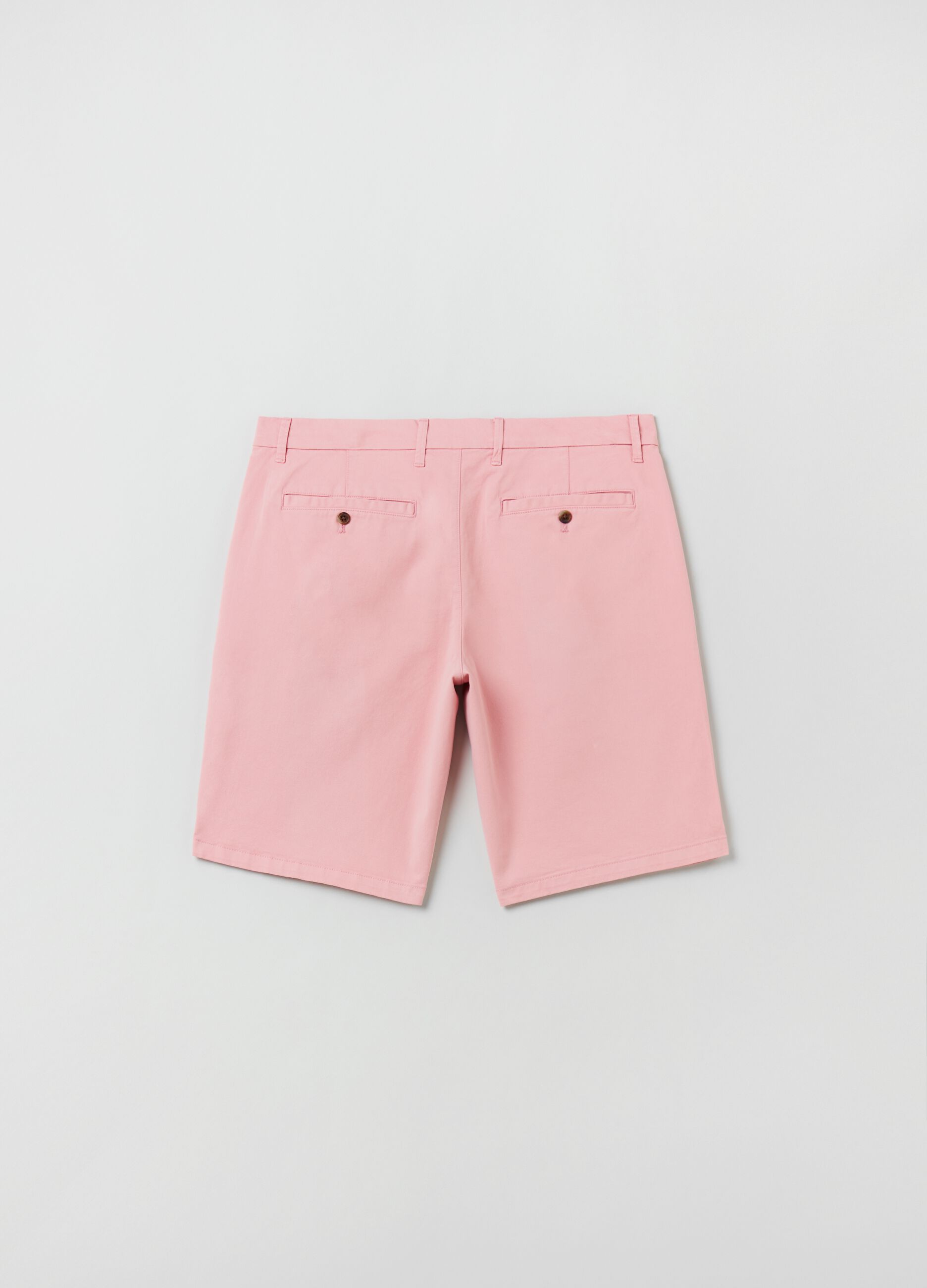 Stretch cotton Bermuda shorts_1