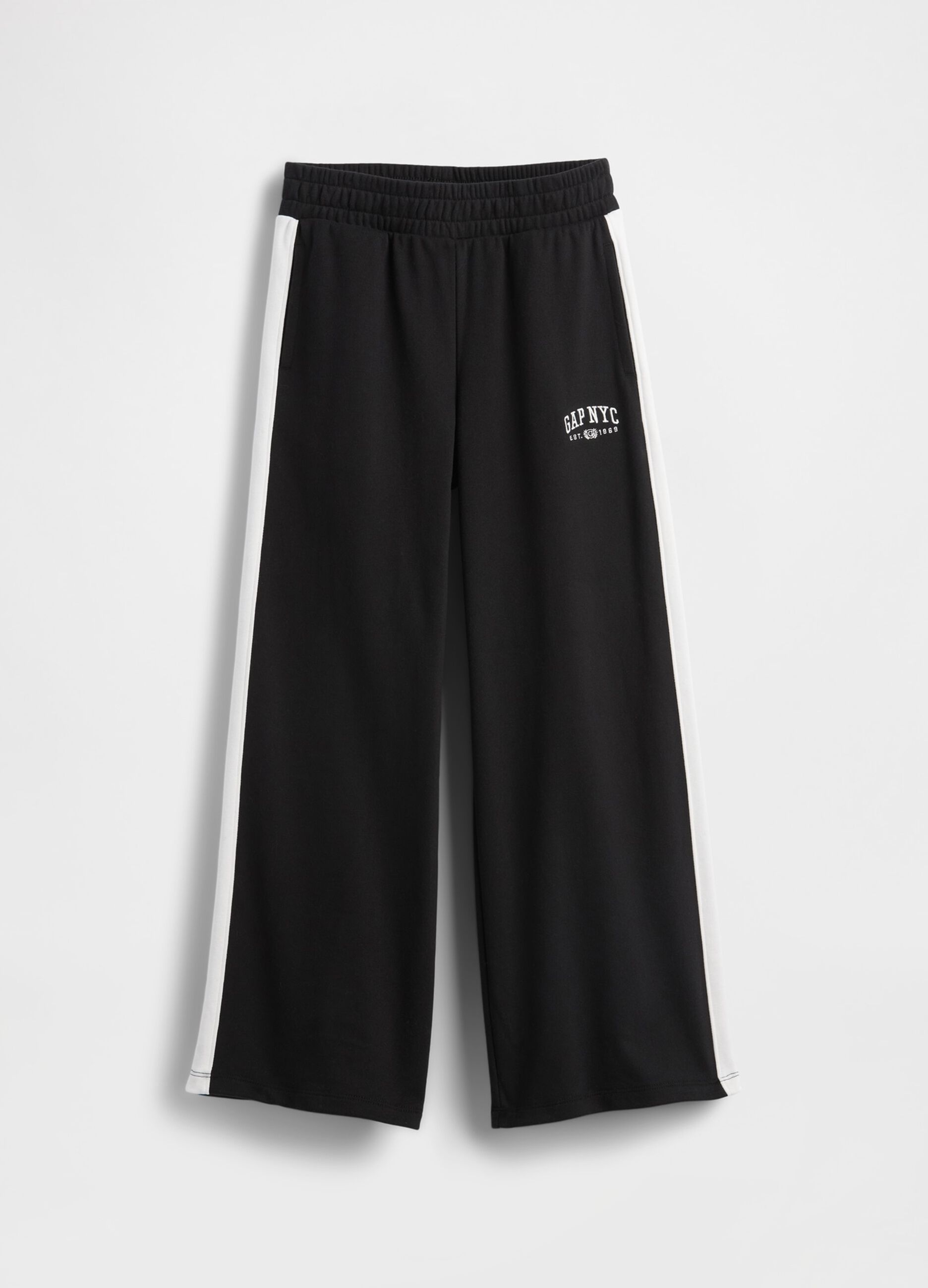 Pantaloni neri per bambina in puro cotone_2