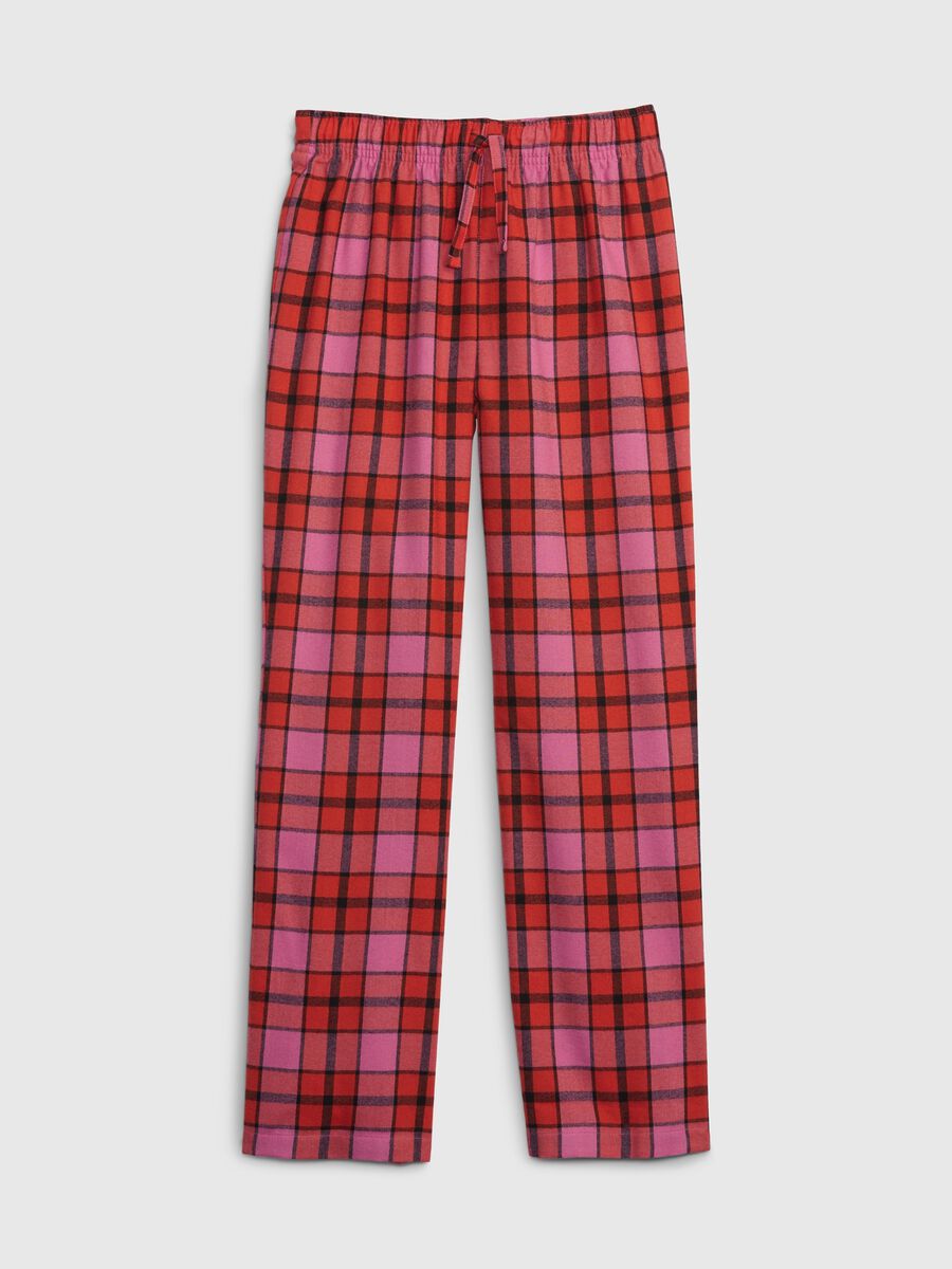 Check pyjama bottoms with drawstring Girl_0