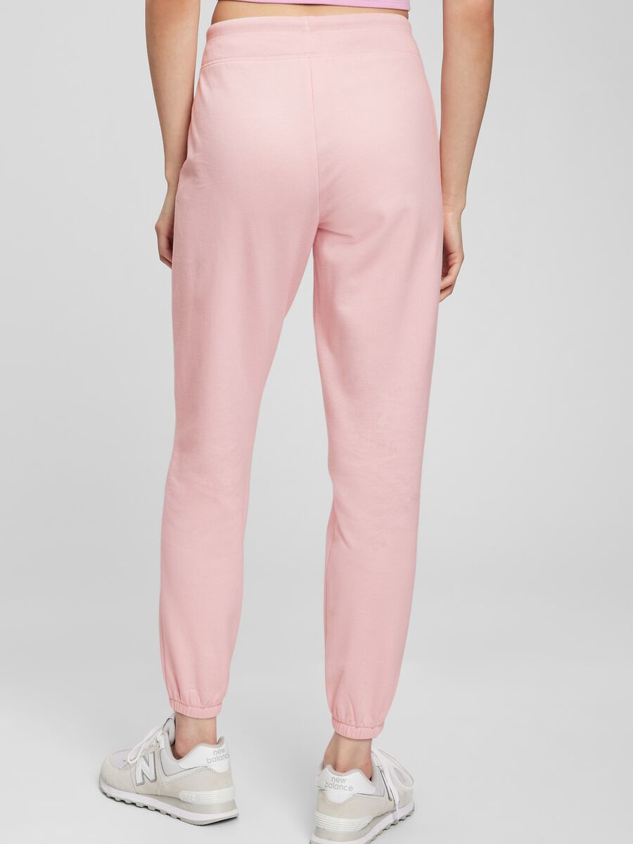 Joggers in felpa con ricamo logo Donna_1