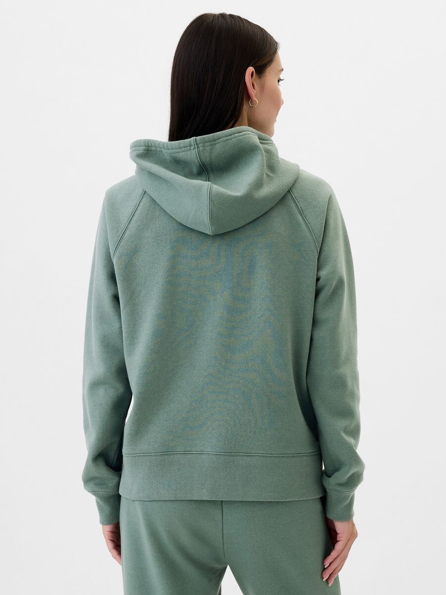 Felpa con cappuccio ricamo logo Donna_2