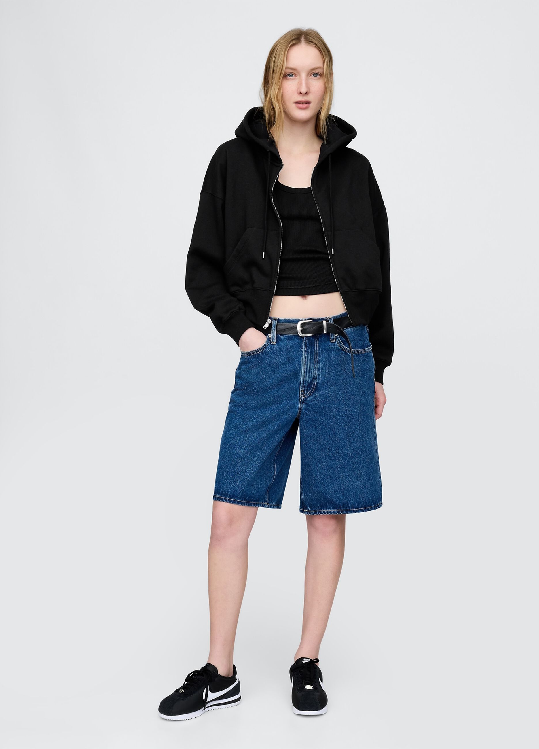 Felpa con cappuccio a zip intera