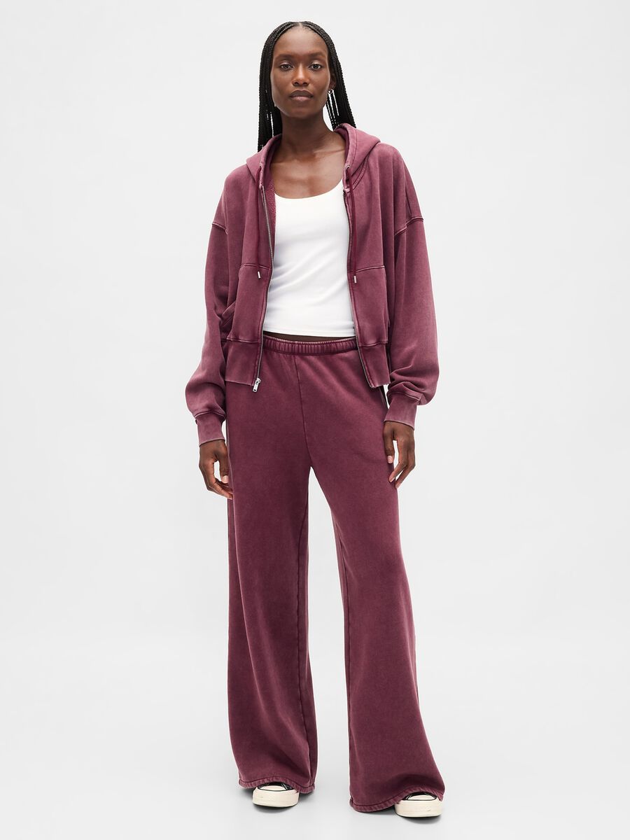 Purple trousers in cotton and polyester blend Woman_0