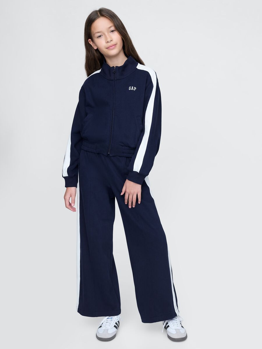Felpa blu con zip frontale per ragazze GAP Kids Bambina_1