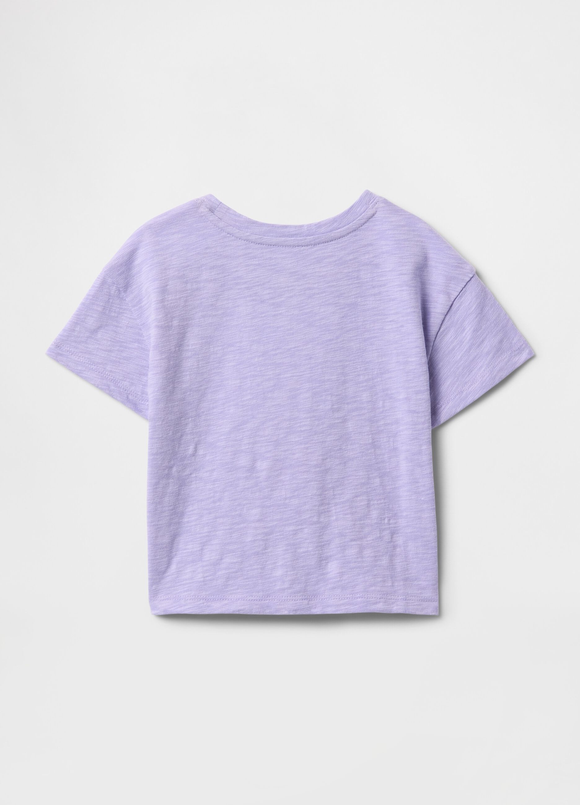 T-shirt a maniche corte lilla con logo GAP per bambina_1