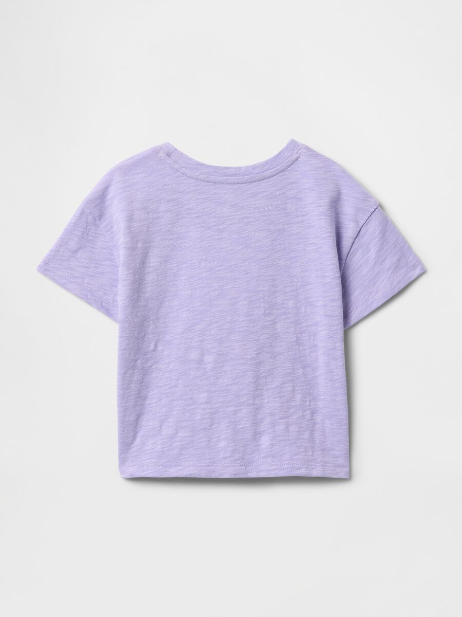 Lilac short sleeve T-shirt with GAP logo for girls Baby Girl_1
