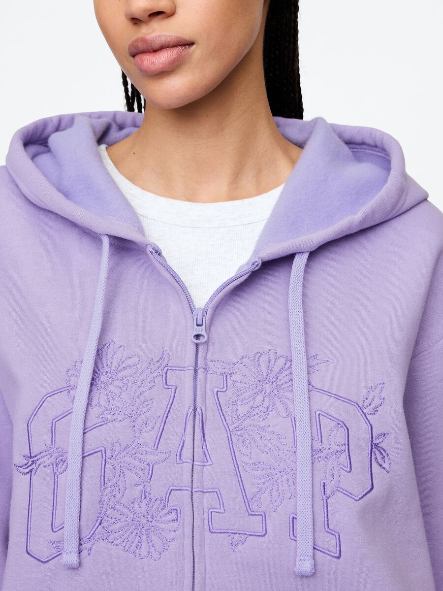 Hooded full-zip sweatshirt Woman_3