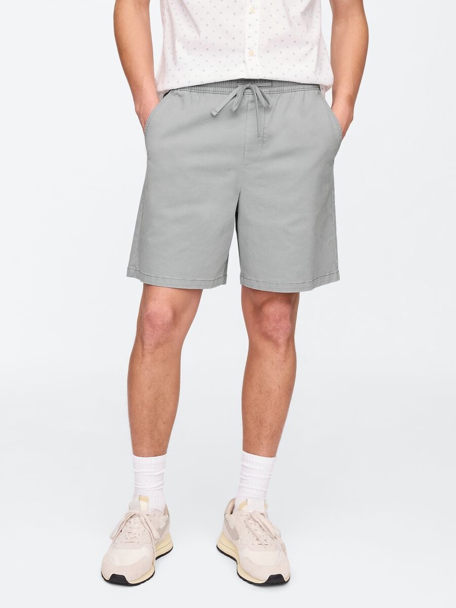 Stretch cotton shorts with drawstring Man_1