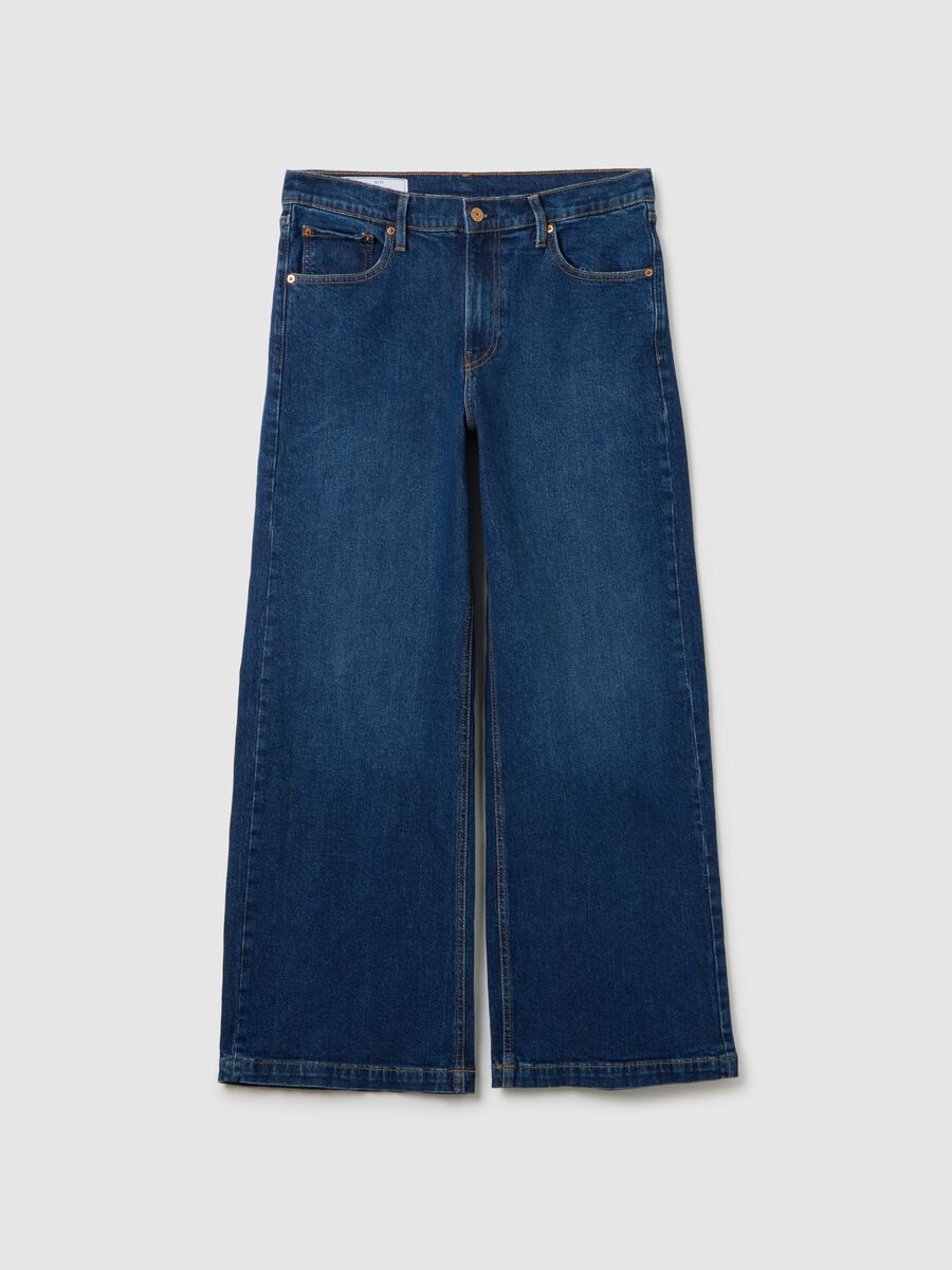 Wide-leg jeans with high waist Woman_5