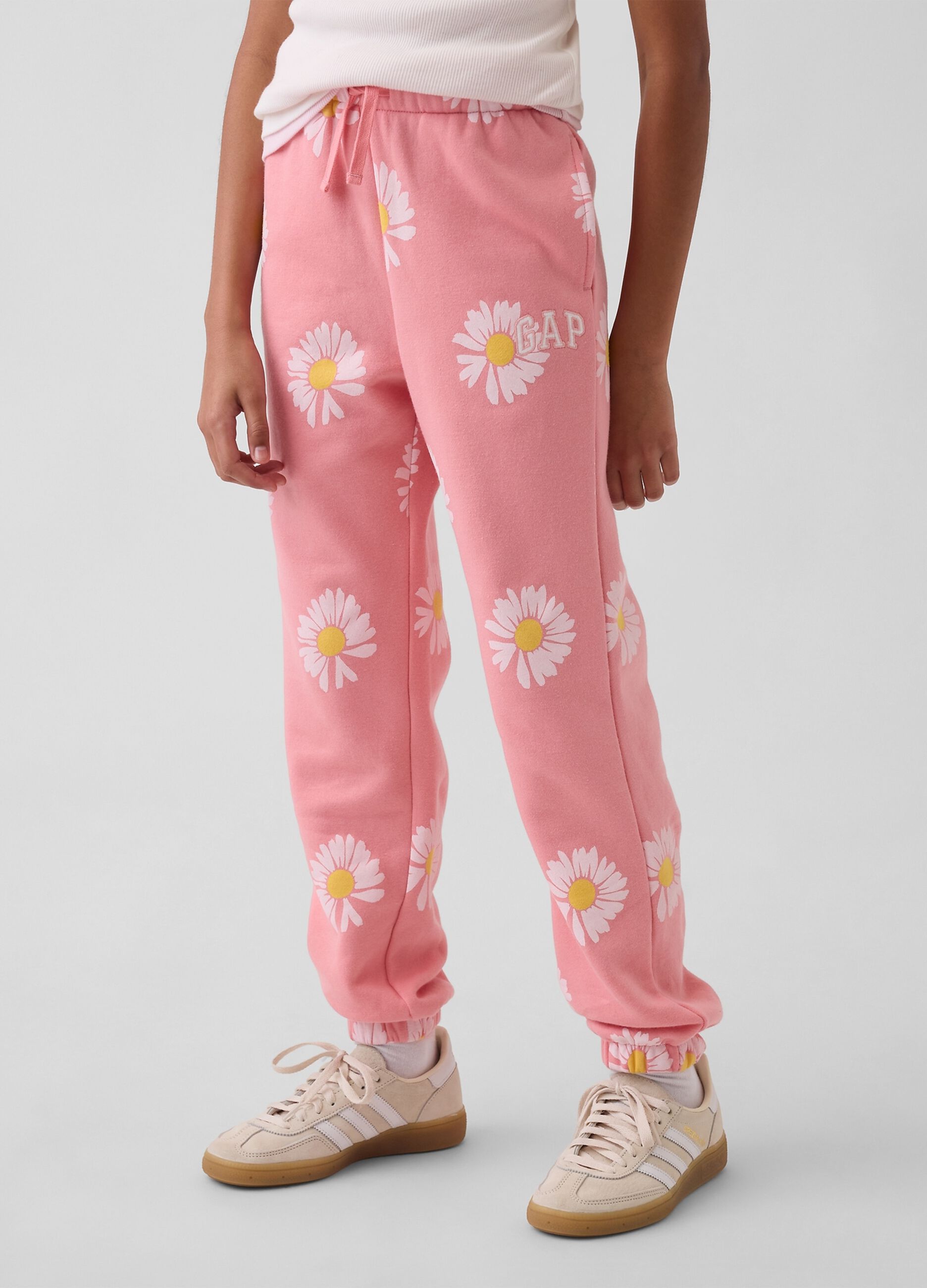 Joggers in misto cotone con logo GAP e stampa floreale