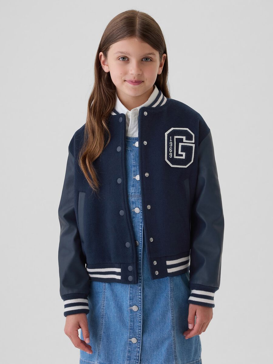 Giacca varsity con logo Unisex_1