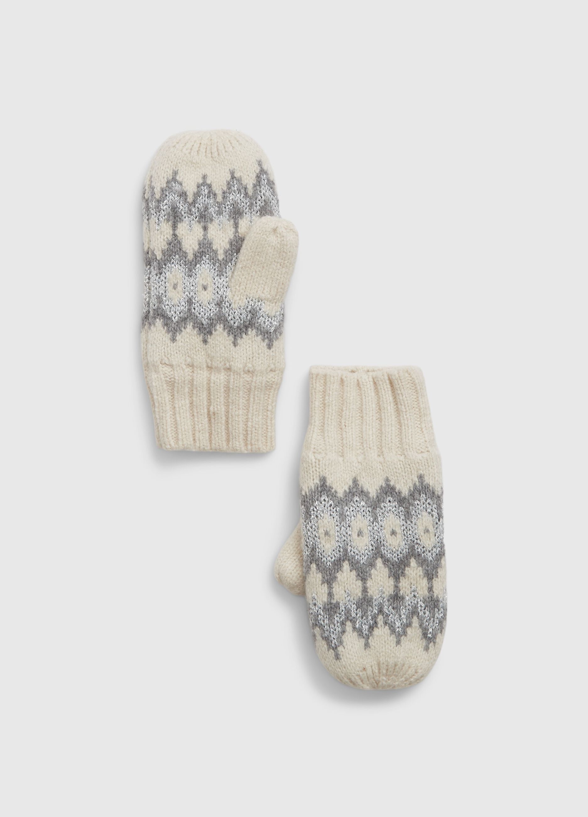 Mittens with jacquard design and lurex details_2