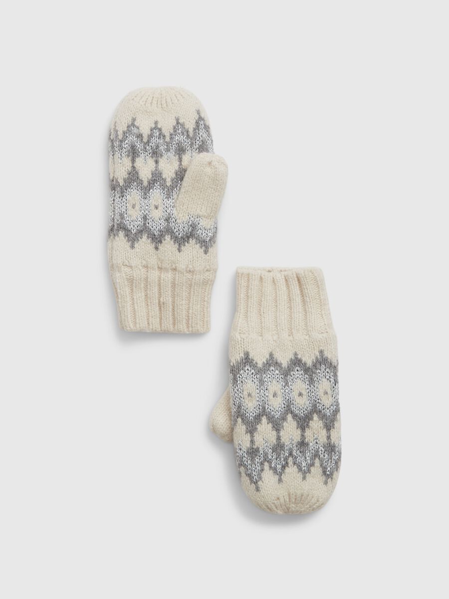 Muffole con disegno jacquard e dettagli lurex Bimba_2