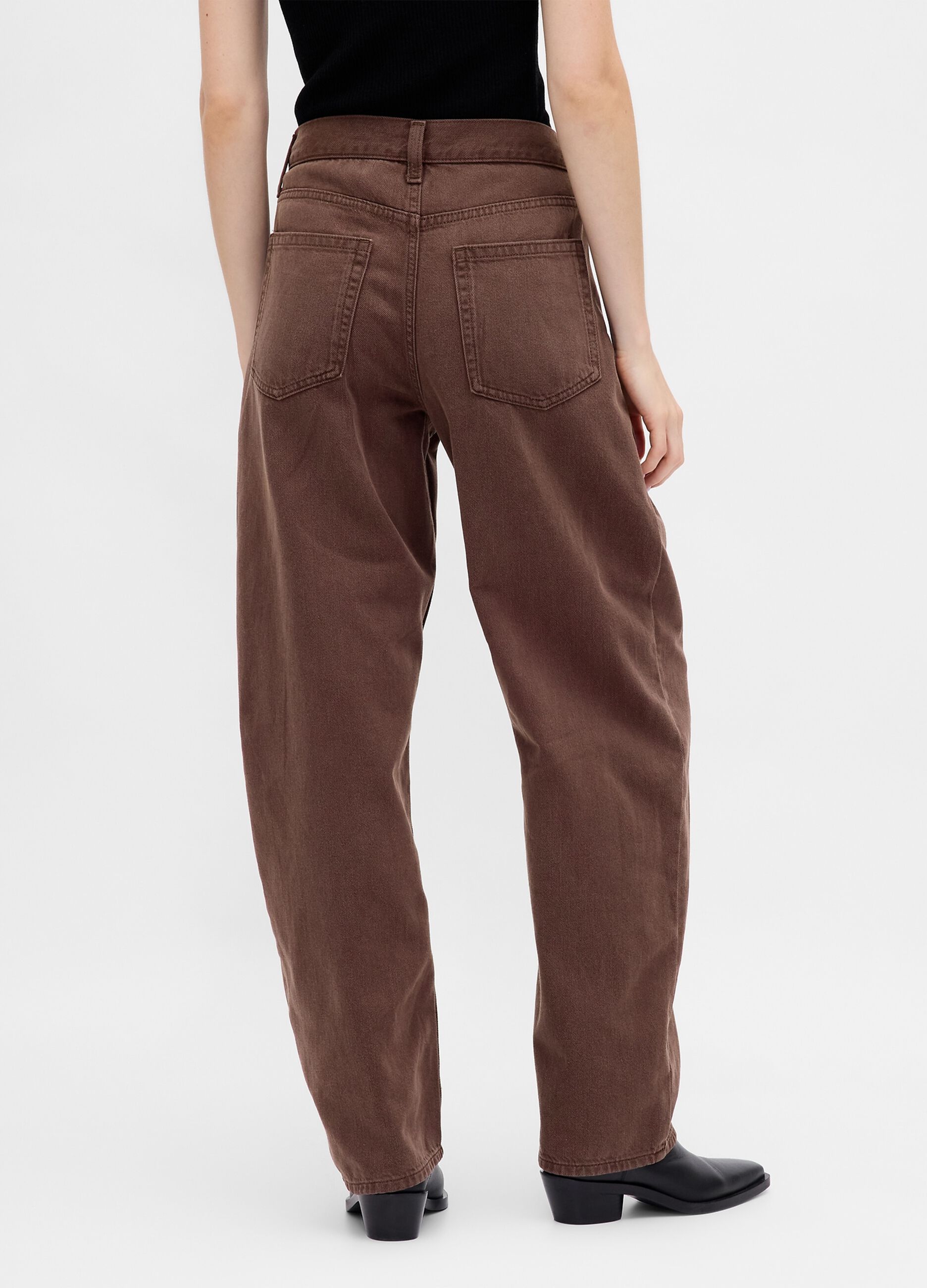 Brown jeans made of cotton and lyocell_3