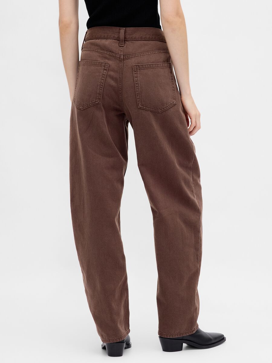 Brown jeans made of cotton and lyocell Woman_3
