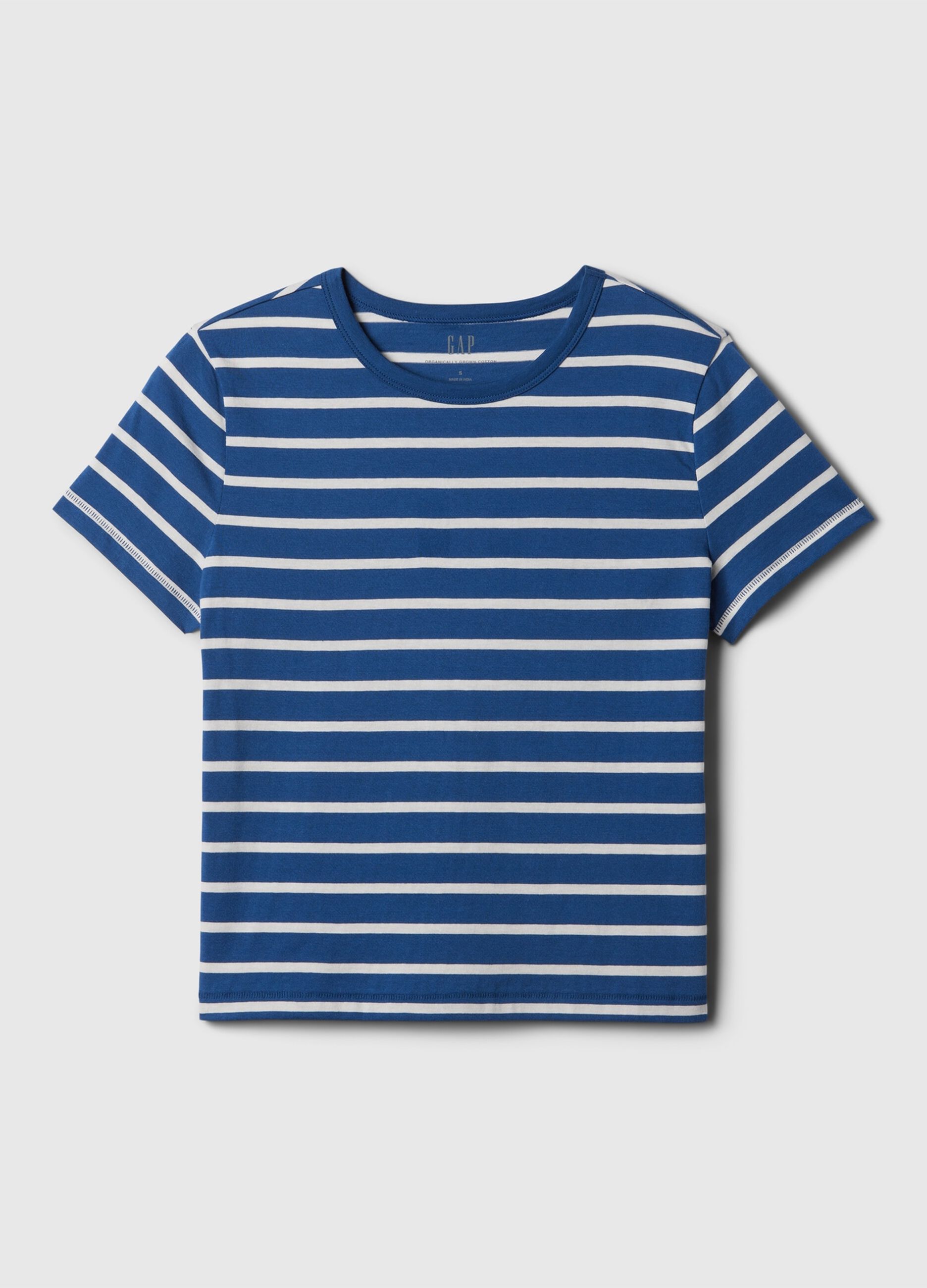 T-shirt in cotone bio con scollo rotondo_3