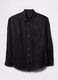 Wide black shirt in 100% linen_4