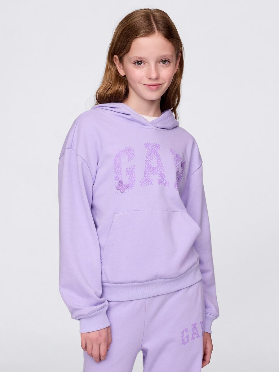 Felpa cappuccio viola GAP Kids Bambina_0