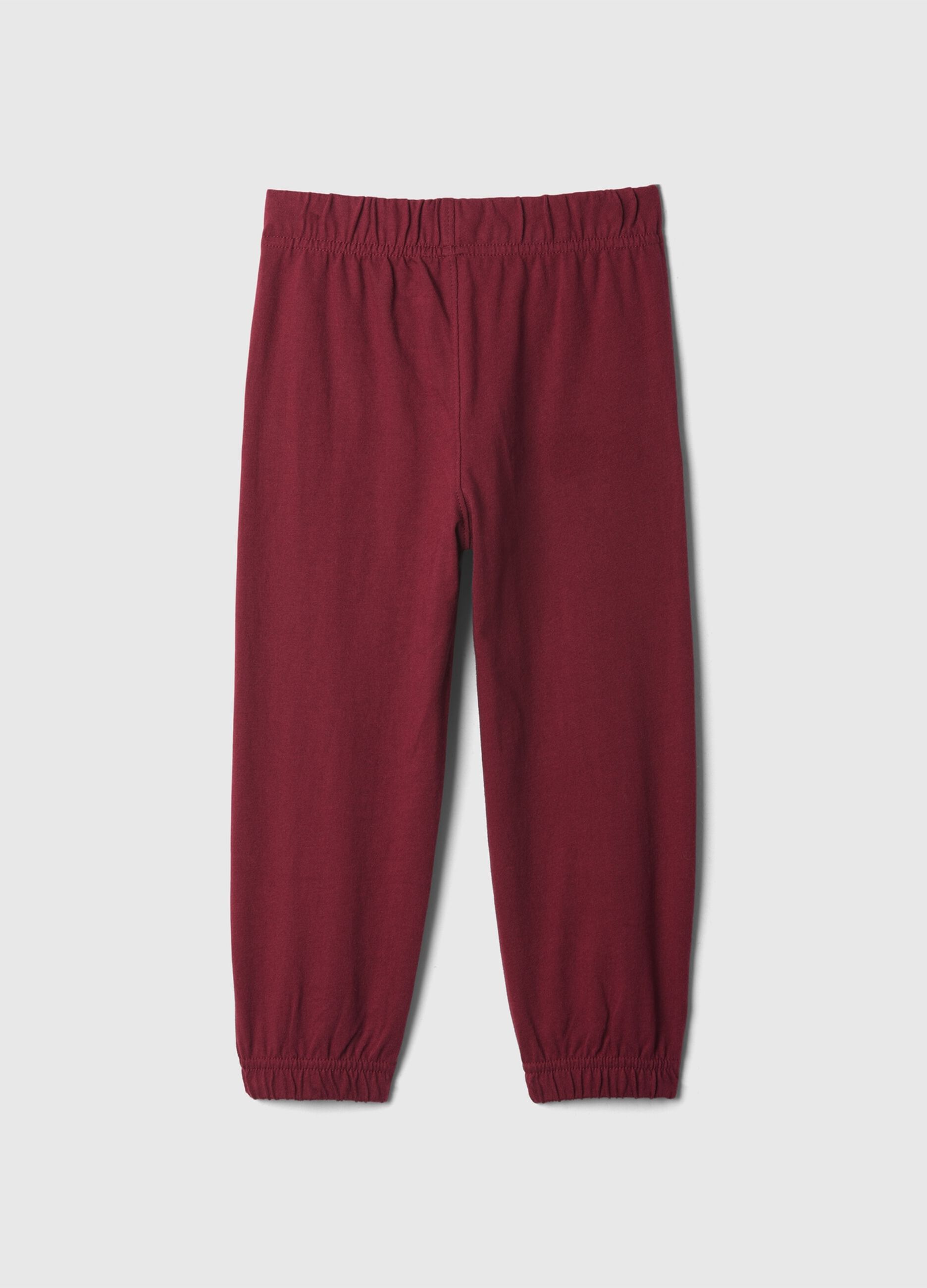 Joggers in felpa con coulisse e profili elasticati_1