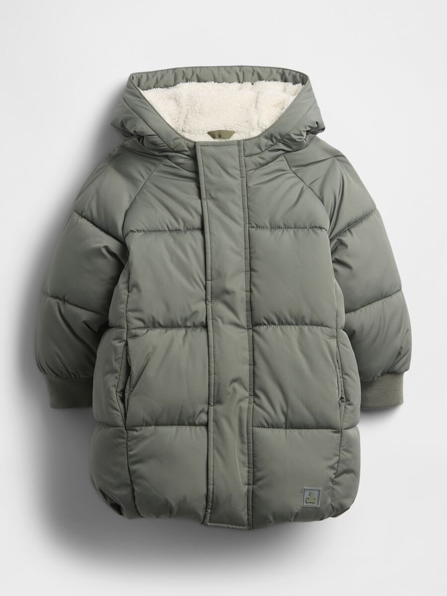 Green padded jacket with hood Boy_0