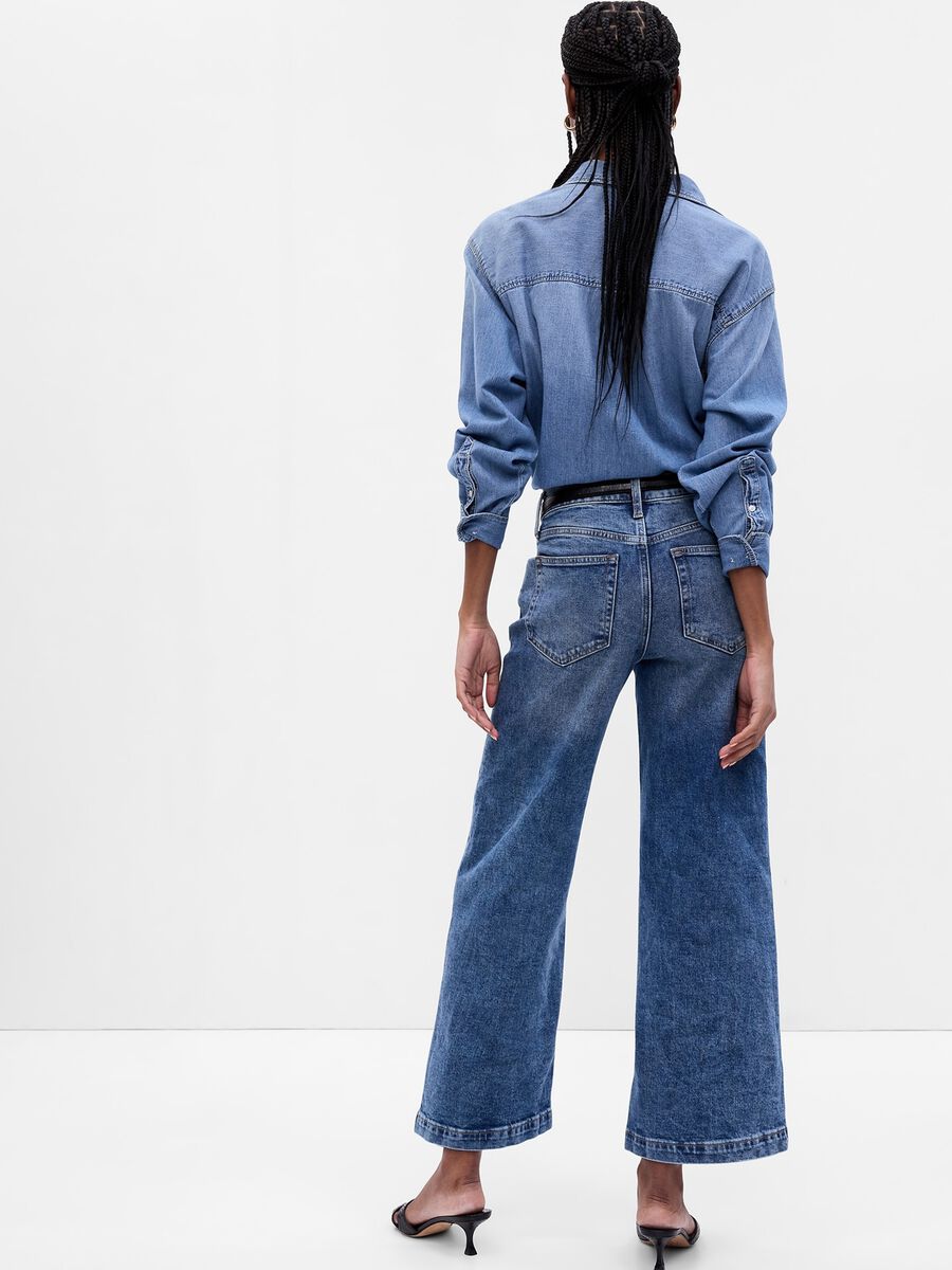 Jeans straight fit ankle a vita alta Donna_1