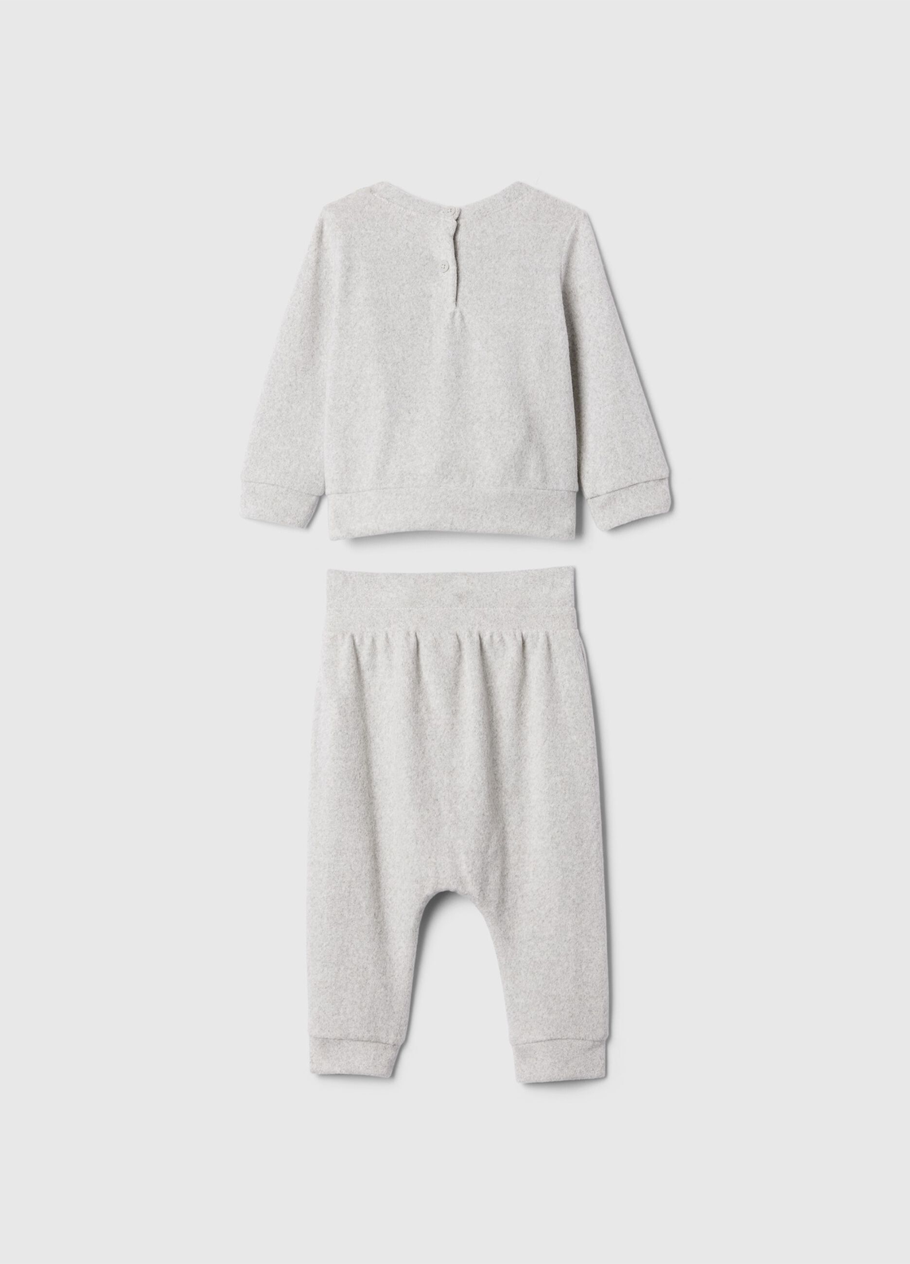 Set top e pantaloni con ricamo orsetto_1
