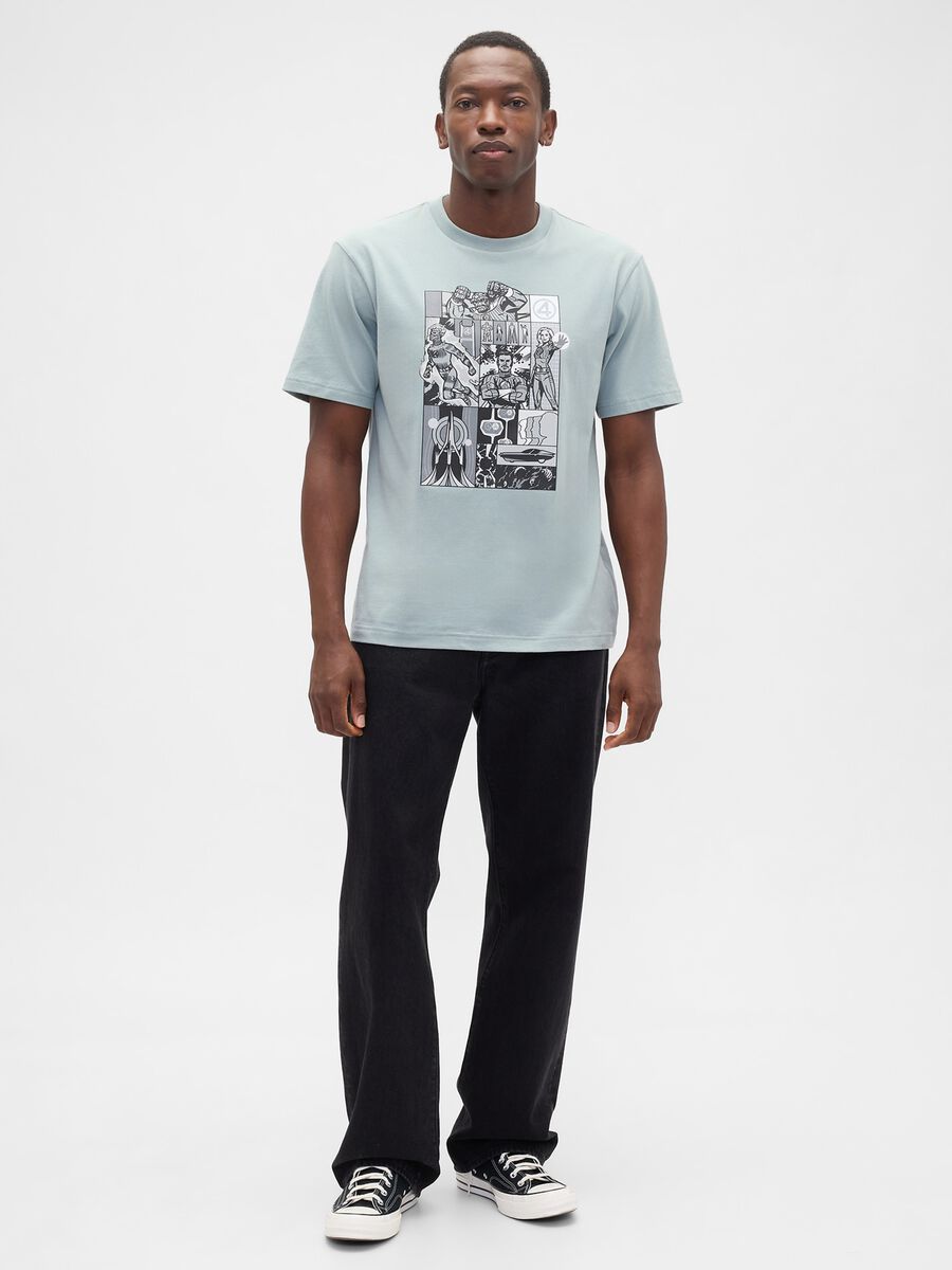T-shirt Marvel a maniche corte in puro cotone Uomo_2