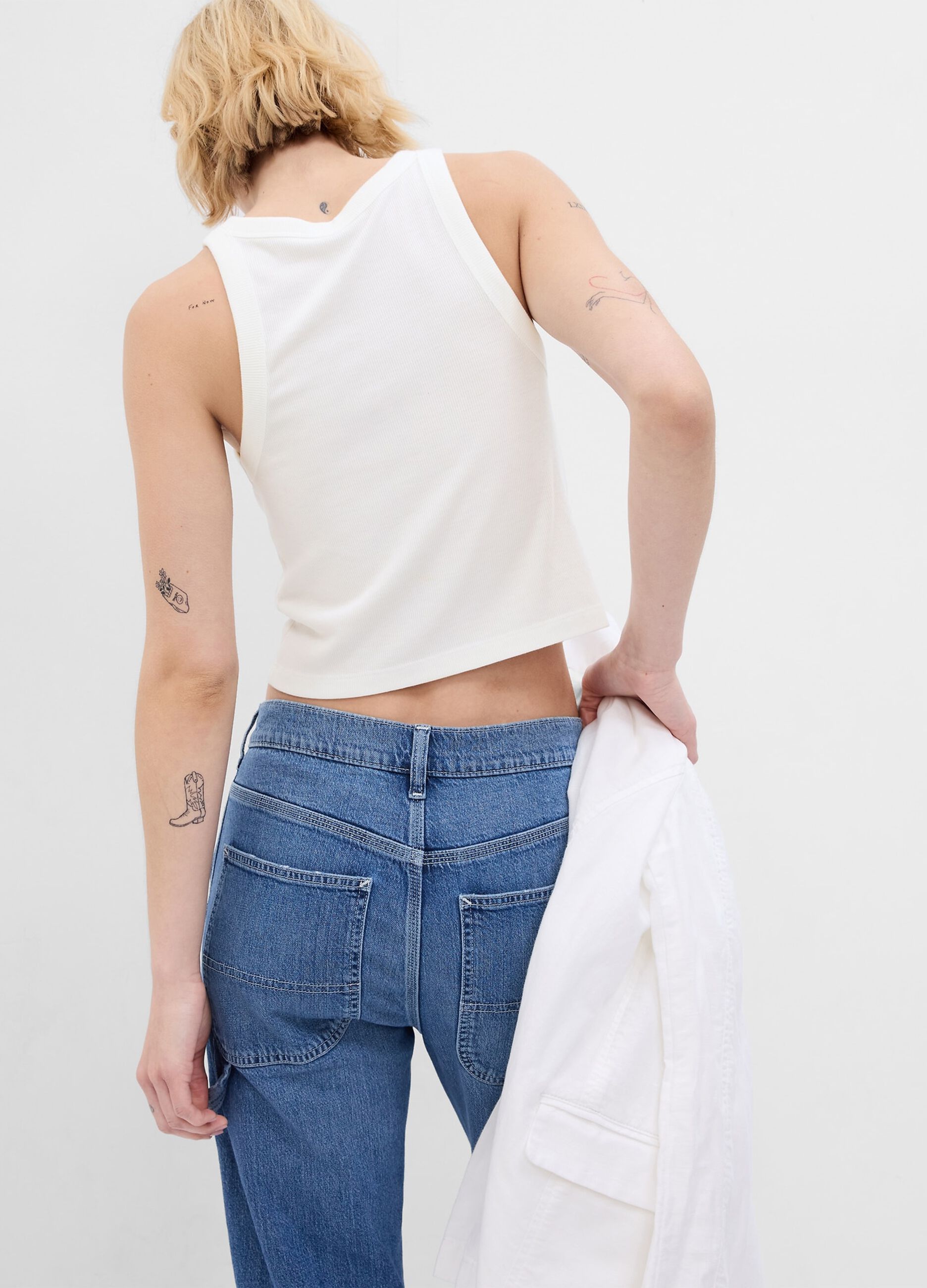 Stretch ribbed crop top_1