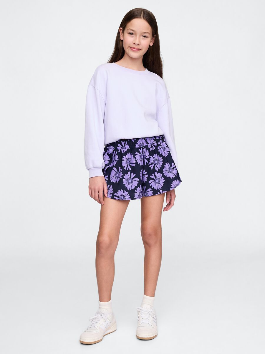 Short a fiori viola Bambina_0
