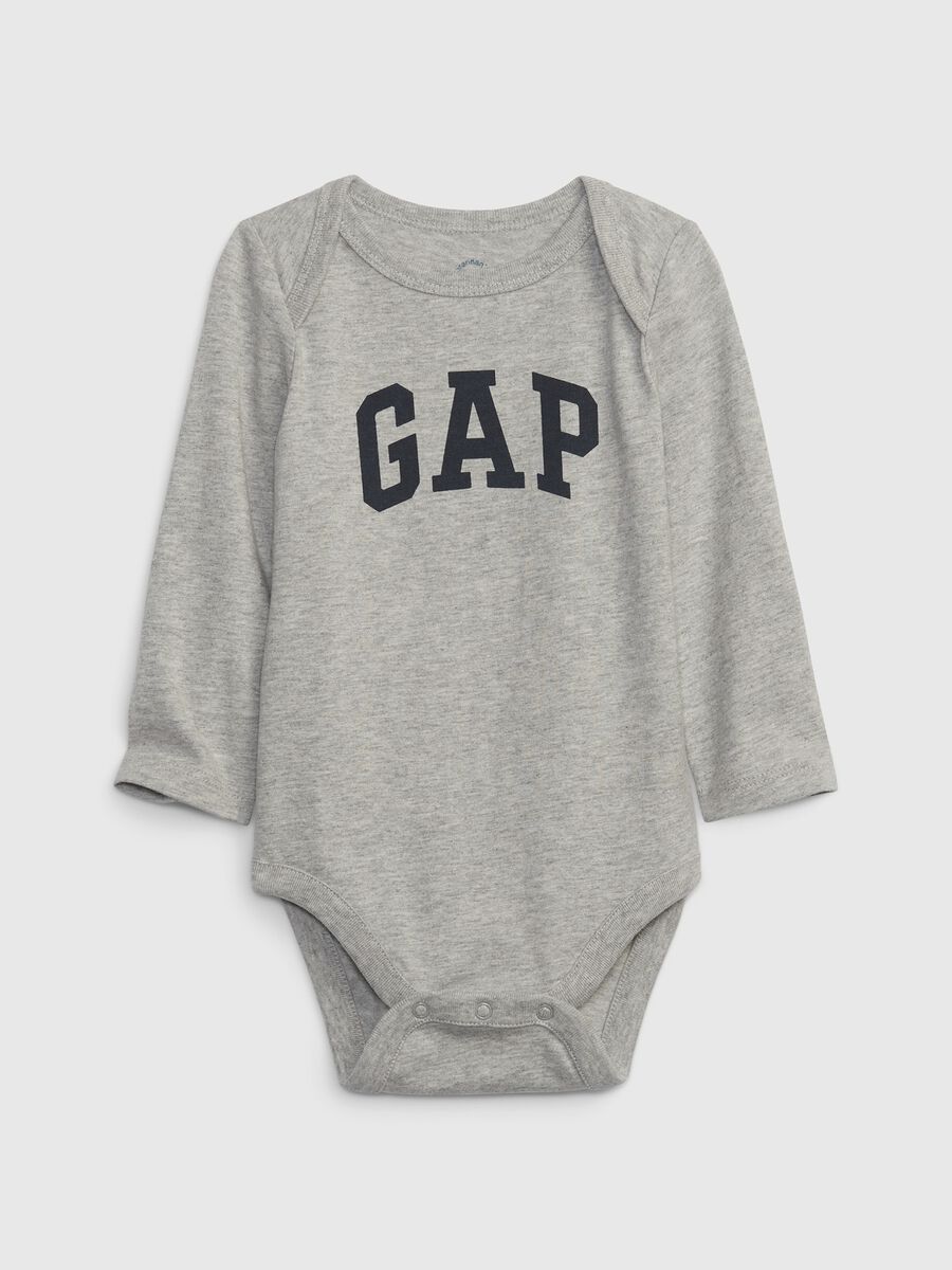 Long-sleeved bodysuit with logo print Toddler Boy_0