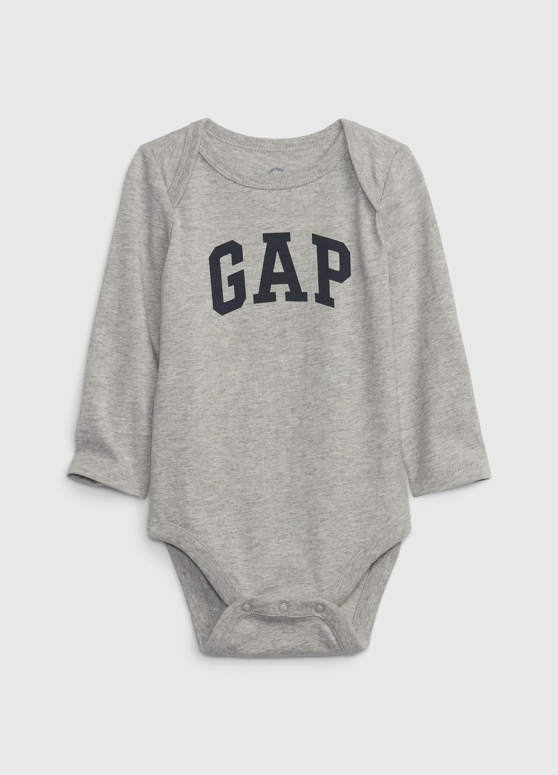 Long-sleeved bodysuit with logo print