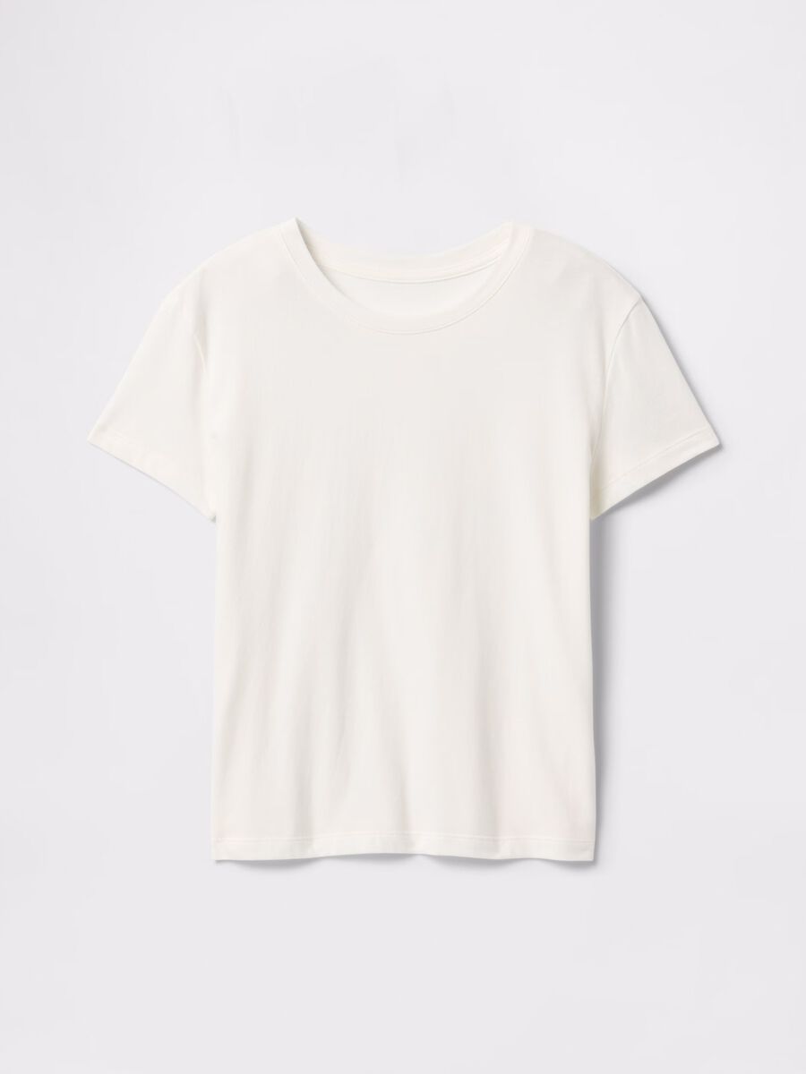 T-shirt a maniche corte bianca in cotone per ragazze GAP Kids Bambina_2