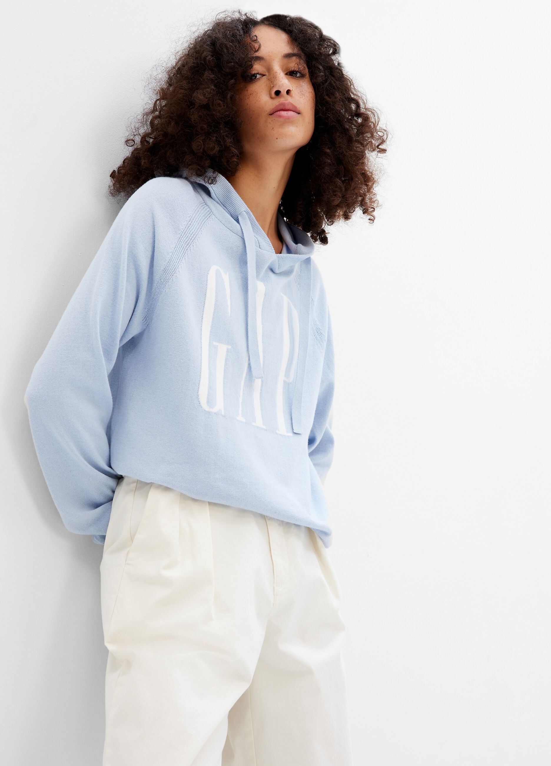 Jersey hoodie with logo